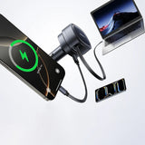 Incarcator Baseus Car PrimeTrip VR1 (C00069001121-00), with Retractable Cable, 2 x Type-C, USB, 60W, Negru