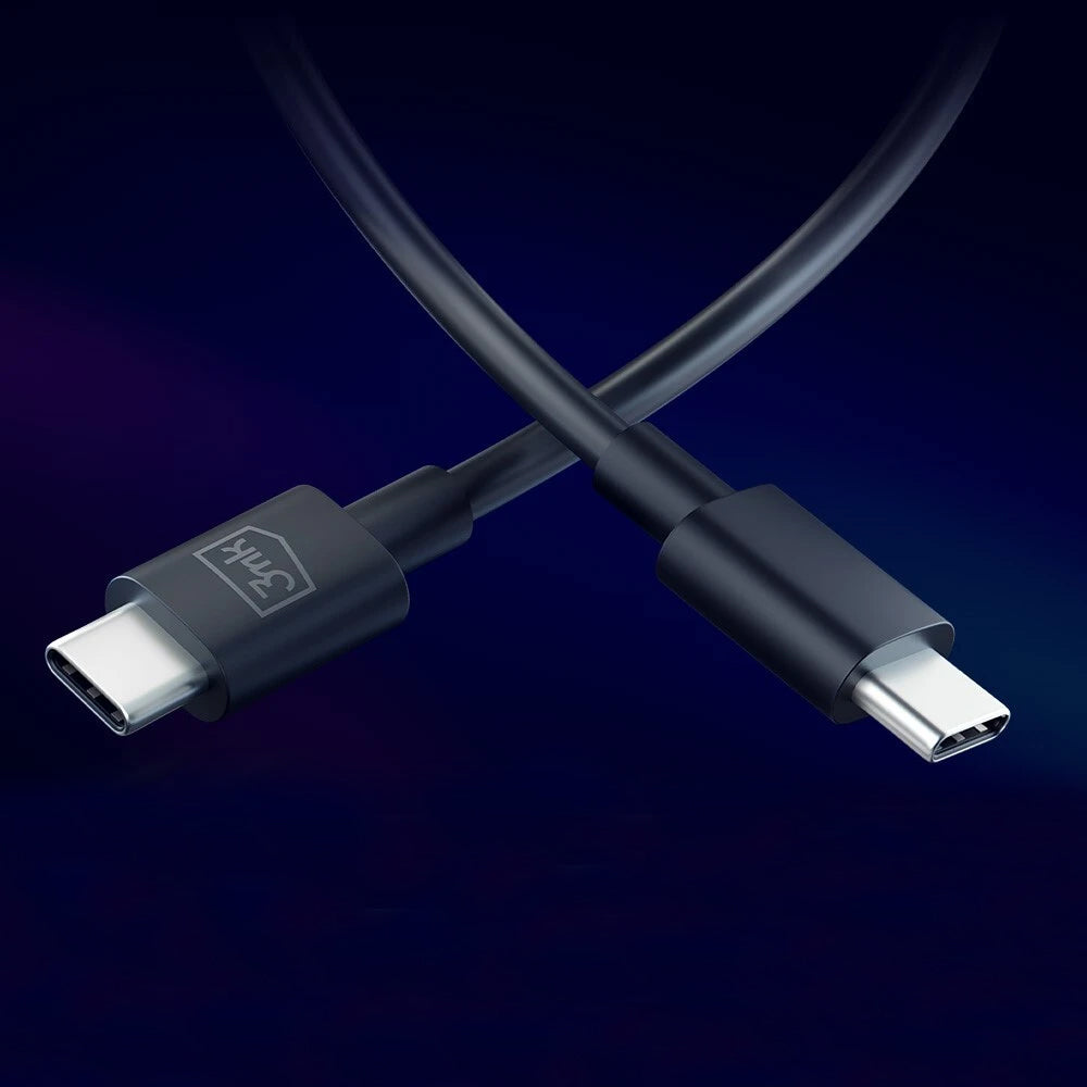 Cablu 3mk Hyper, UBS-C to USB-C, 100W, 5A, 1.2m, Negru