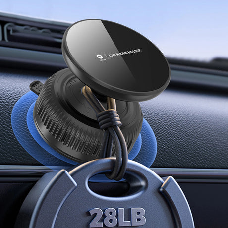 Suport Lito (LT-W12), for Dashboard, Magnetic, Vacuum Sucker, Steady, Negru