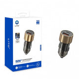 Incarcator Lito Car (IN-C04), 1x USB, 1x Type-C, 52W, Fast Charging, Ultra-Mini & Sleek Design, Universal, Negru