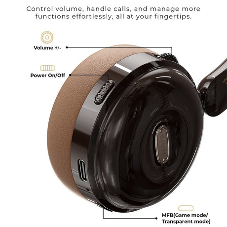 Casti Havit Wireless (H616BT), On-ear, Bluetooth 5.4, 400mAh, Type-C, Maro
