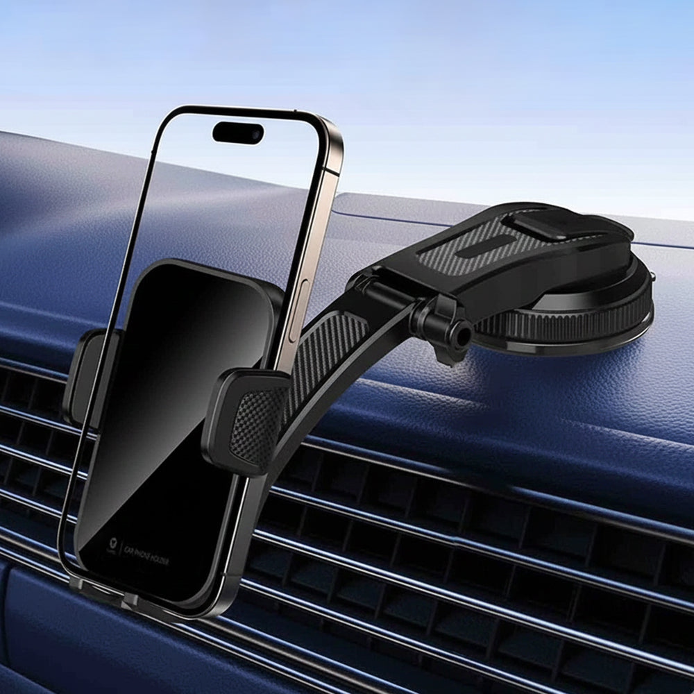 Suport Lito (LT-W11), for Dashboard/Windshield, Magnetic, One-Click Locking, 360°, Low-Profile Design, Negru
