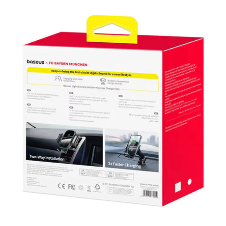 Suport Baseus with Wireless Charging (C40344000113-Z1), for Air Vent, Windshield and Dashboard, 4.7-6.5 inch, Gri