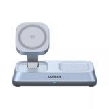 Incarcator Ugreen Wireless Charging Station W711, MagSafe, Fast Charging, Qi2, for iPhone, AirPods, Apple Watch, 25W, Albastru