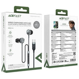 Casti Acefast L6, USB-C, In-ear, Negru
