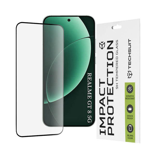 Folie de protectie Techsuit 111D Full Cover / Full Glue Glass compatibil cu Realme GT 8 Pro, Negru