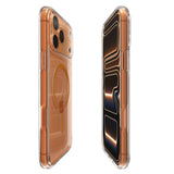 Husa de protectie Spigen Ultra Hybrid MagSafe (ACS11112) compatibil cu iPhone 17 Pro, Transparent / Orange