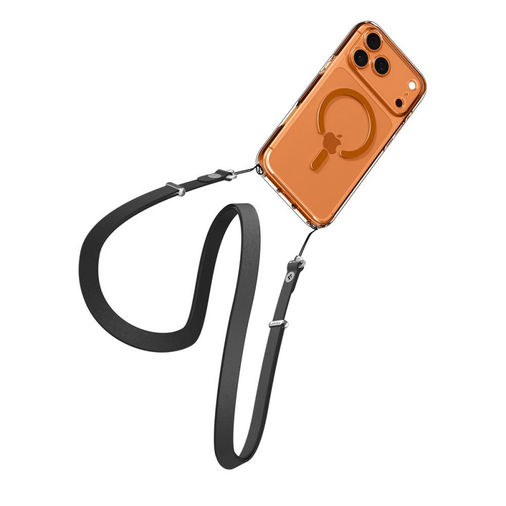 Husa de protectie Spigen Ultra Hybrid MagSafe (ACS11112) compatibil cu iPhone 17 Pro, Transparent / Orange