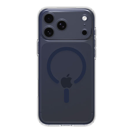 Husa de protectie Spigen Ultra Hybrid MagSafe (ACS11111) compatibil cu iPhone 17 Pro, Transparent / Deep Blue