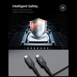 Cablu Spigen Essential EB10020CC (ACA09460), Fast Charging, Type-C to Type-C, 100W, 5Gbps, E-Marker Chip, 2m, Negru