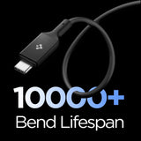 Cablu Spigen Essential EB10020CC (ACA09460), Fast Charging, Type-C to Type-C, 100W, 5Gbps, E-Marker Chip, 2m, Negru