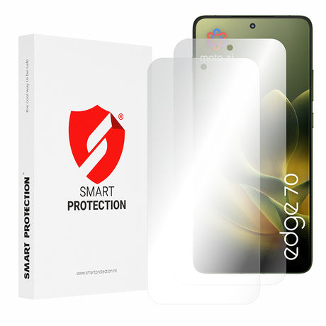Folie de protectie Smart Protection Premium Classic (set de 2) compatibil cu Motorola Edge 70, Transparent