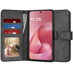 Husa de protectie Techsuit Diary Book compatibil cu Motorola Moto G57 Power / G67 Power, Negru