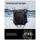 Casti Spigen Tough Armor Holder (ACS09781), Apple AirTag 1 / 2, Waterproof IPX8, 3M Adhesive, Negru
