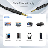 Adaptor Lito Audio Cable Adapter (LA02), Jack to Jack 3.5mm, Zero Signal Loss, Nylon-braided, 1m, Negru