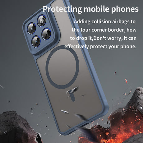 Husa de protectie Techsuit HaloFrost II MagSafe compatibil cu Motorola Edge 70, Bleumarin