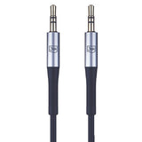 Adaptor 3mk Audio Cable, 2x mini Jack 3.5mm, Aluminum + Silicone, 1m, Negru
