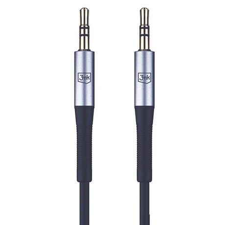 Adaptor 3mk Audio Cable, 2x mini Jack 3.5mm, Aluminum + Silicone, 1m, Negru