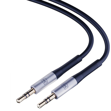 Adaptor 3mk Audio Cable, 2x mini Jack 3.5mm, Aluminum + Silicone, 1m, Negru