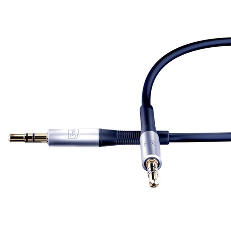 Adaptor 3mk Audio Cable, 2x mini Jack 3.5mm, Aluminum + Silicone, 1m, Negru