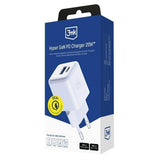 Incarcator 3mk Hyper, USB-A, USB-C, GaN Technology, QC4 + PD, 20W, Alb
