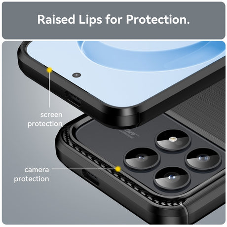 Husa de protectie Techsuit Carbon Silicone compatibil cu Xiaomi Poco F8 Pro, Negru