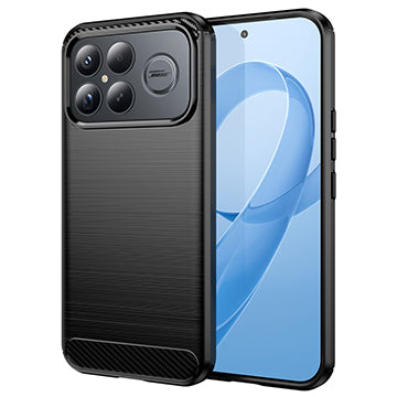 Husa de protectie Techsuit Carbon Silicone compatibil cu Xiaomi Poco F8 Ultra, Negru