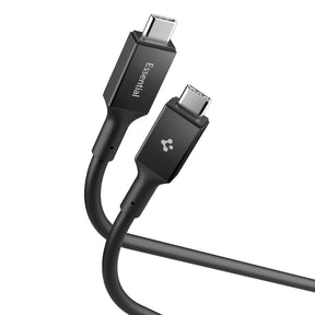 Cablu Spigen Essential EB24012CC (ACA09461), Fast Charging, Type-C, 240W, 40Gbps, E-Marker Chip, 8K, 1.2m, Negru