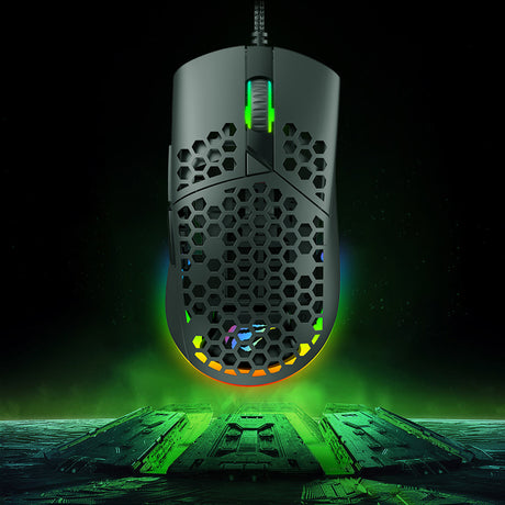 Tastatura/Mouse Havit Wired Gaming Mouse (MS1036), with RGB Lights, 1200/1600/2400/4800/6400/7200 DPI, 1.6m, 5V, Negru