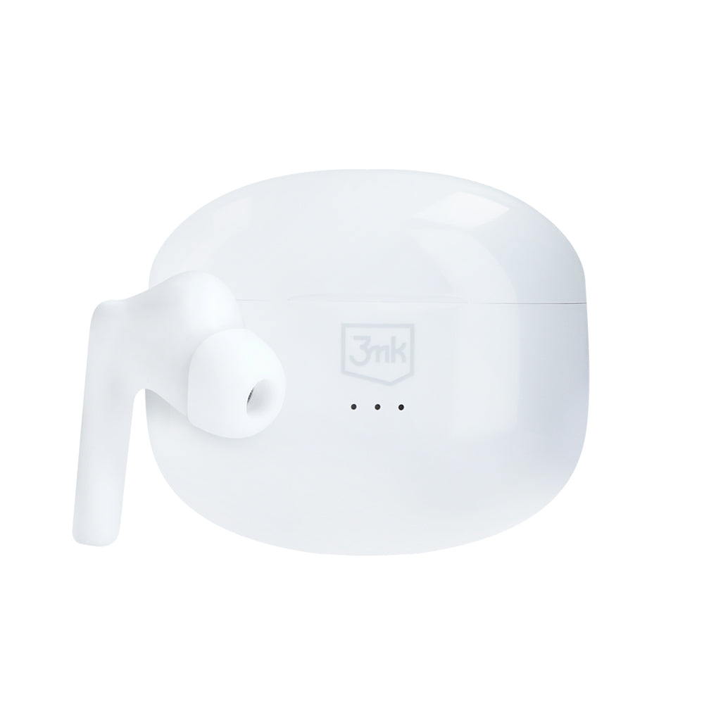 Casti 3mk Wireless Earphone LifePods, Bluetooth V5.3, ANC Technology, Touch Control, Alb