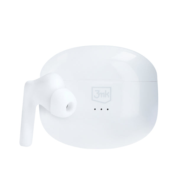 Casti 3mk Wireless Earphone LifePods, Bluetooth V5.3, ANC Technology, Touch Control, Alb