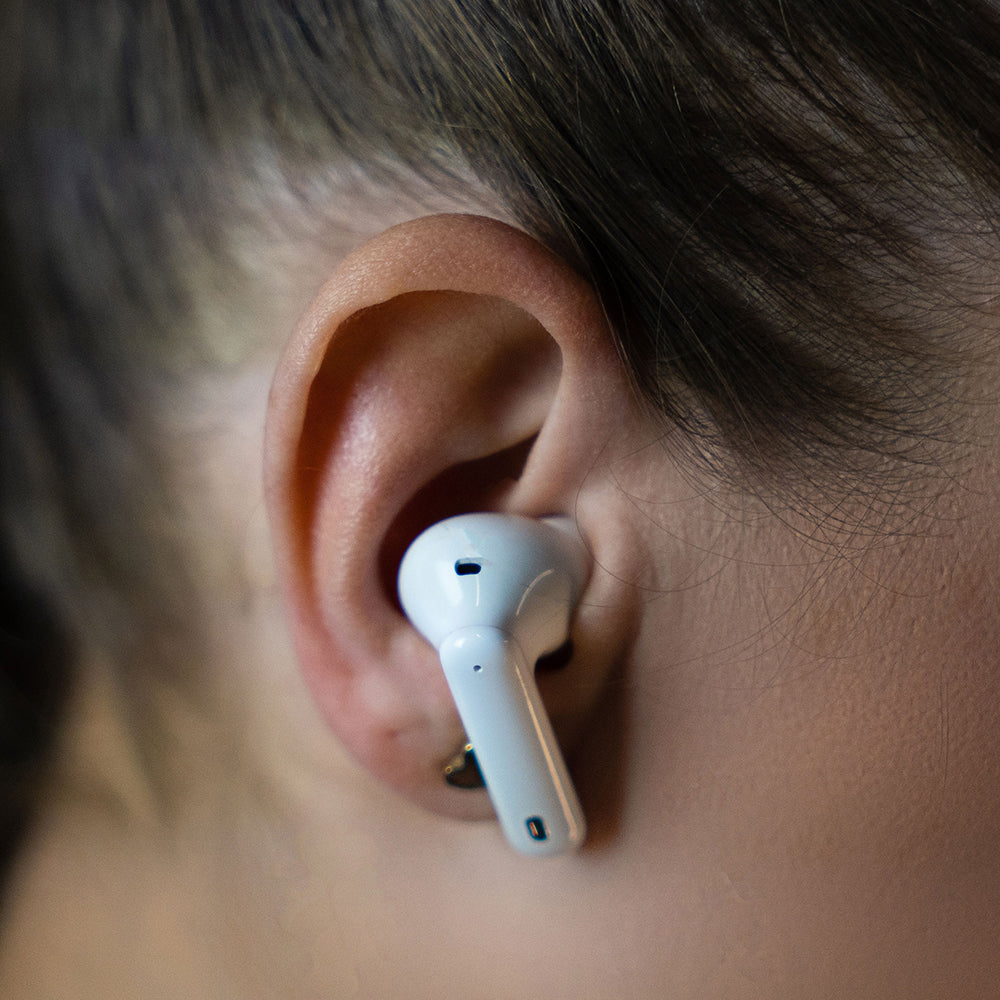Casti 3mk Wireless Earphone LifePods, Bluetooth V5.3, ANC Technology, Touch Control, Alb