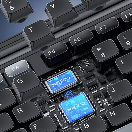 Tastatura Yesido (KB43), 2.4GHz, 104 Taste, Negru