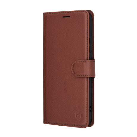 Husa de protectie Techsuit Leather Folio compatibil cu Honor Magic8 Lite, Maro