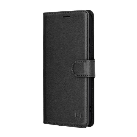 Husa de protectie Techsuit Leather Folio compatibil cu Honor Magic8 Lite, Negru