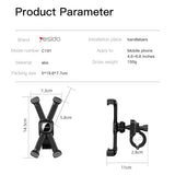 Suport Yesido Bike (C191), for Bicycle/Motocycle, Multi-Angle Adjustment, 4.5-6.8", Negru