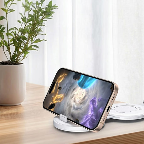 Incarcator Yesido Wireless Charging Station 5in1 (DS29), for iPhone, Earbuds, Apple Watch, Magnetic, Foldable, Holder, Alb