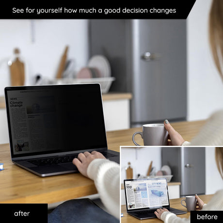 Husa de protectie MacBook Techsuit VisionProX compatibil cu MacBook Pro 13" (2016/2018/2019/2020/2022), Privacy