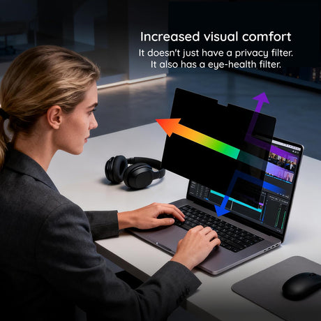 Husa de protectie MacBook Techsuit VisionProX compatibil cu MacBook Pro 13" (2016/2018/2019/2020/2022), Privacy