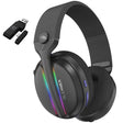 Casti Proove Gaming Glimmer (WHGL00022016), with Microphone, 2.4GHz, Bluetooth 5.4, RGB, Ø40mm, 900mAh, Negru /Purple