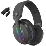Casti Proove Gaming Glimmer (WHGL00022016), with Microphone, 2.4GHz, Bluetooth 5.4, RGB, Ø40mm, 900mAh, Negru /Purple