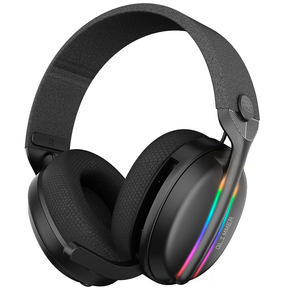 Casti Proove Gaming Glimmer (WHGL00022016), with Microphone, 2.4GHz, Bluetooth 5.4, RGB, Ø40mm, 900mAh, Negru /Purple
