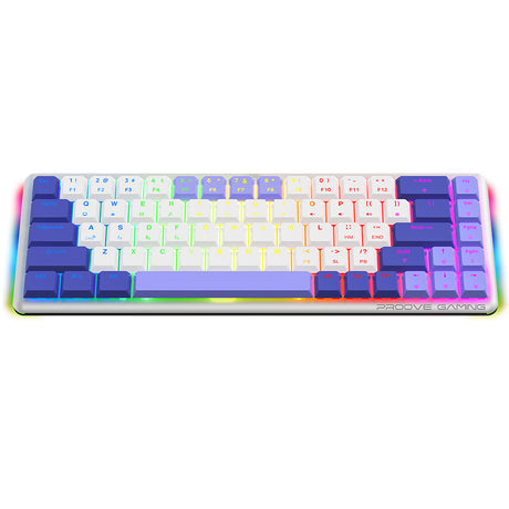 Tastatura/Mouse Proove Wireless Gaming Keyboard AFK (WKAFKEN22002), 2.4GHz, Bluetooth, RGB Backlighting, 68 Keys, 1500mAh, 1.5m, Alb