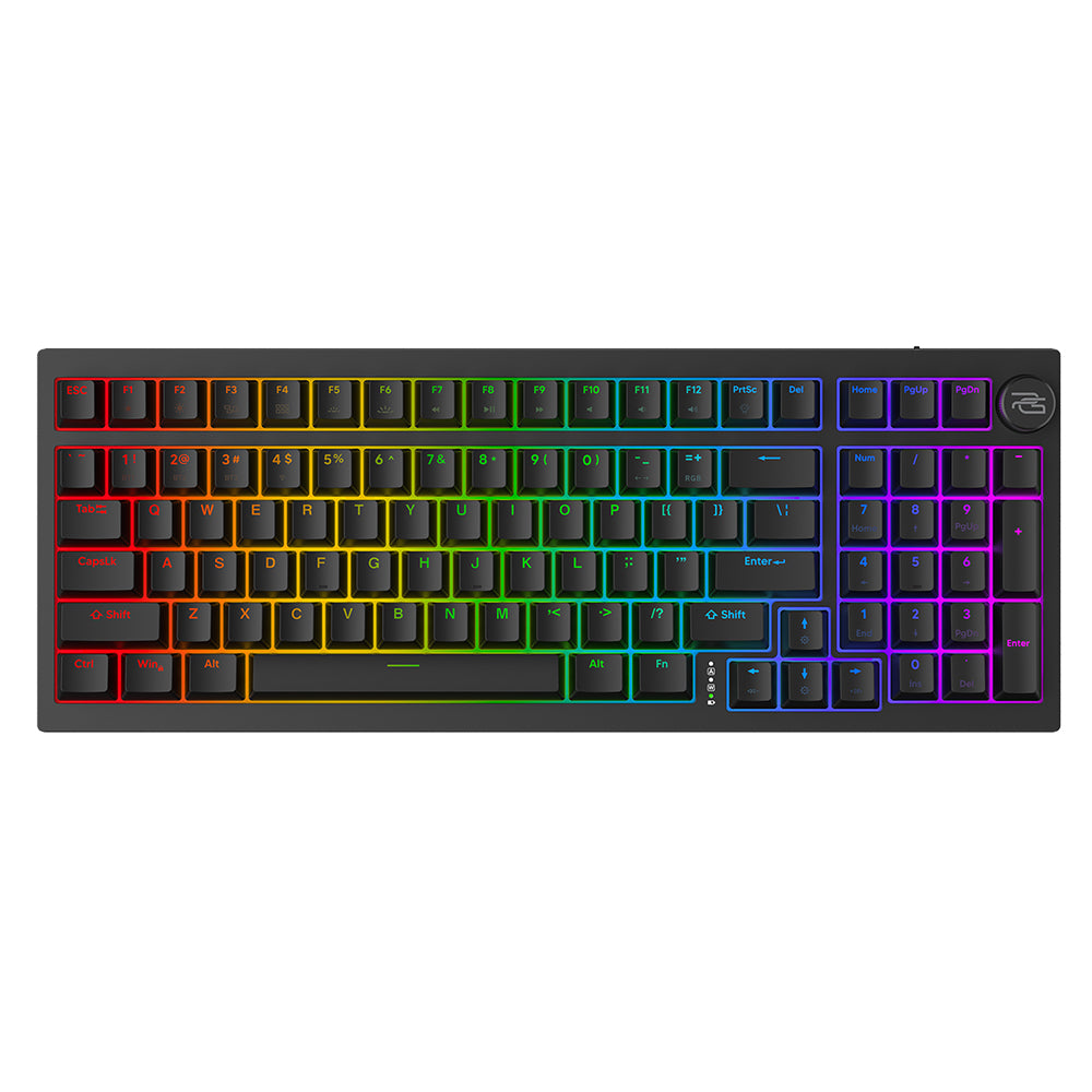 Tastatura/Mouse Proove Wireless Gaming Keyboard Slicker (WKSLEN00022401), 2.4GHz, Bluetooth 5.2, Type-C, 98 Keys, 4000mAh, 1.8m, Negru