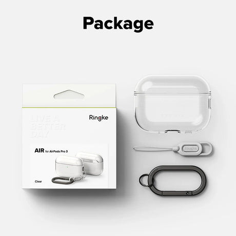Casti Ringke Protection Case Air Series, for AirPods Pro 3, Transparent