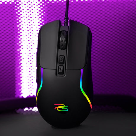 Tastatura/Mouse Proove Wired Mouse Assembler (CMAS00000101), for Gaming, USB, RGB, 7 Buttons, 12400DPI, Windows, Mac, Linux, 1.5m, Negru