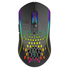 Tastatura/Mouse Proove Wireless Mouse Buzz (WMBU00022401), for Gaming, 2.4GHz, USB-C, Ergonomic, LED, 6 Buttons, 800-4800DPI, 1.5m, Negru