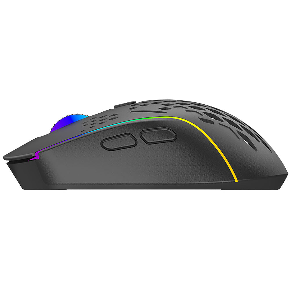 Tastatura/Mouse Proove Wireless Mouse Buzz (WMBU00022401), for Gaming, 2.4GHz, USB-C, Ergonomic, LED, 6 Buttons, 800-4800DPI, 1.5m, Negru
