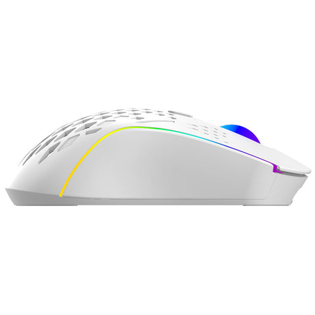 Tastatura/Mouse Proove Wireless Mouse Buzz (WMBU00022402), for Gaming, 2.4GHz, USB-C, Ergonomic, LED, 6 Buttons, 800-4800DPI, 1.5m, Alb