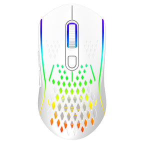 Tastatura/Mouse Proove Wireless Mouse Buzz (WMBU00022402), for Gaming, 2.4GHz, USB-C, Ergonomic, LED, 6 Buttons, 800-4800DPI, 1.5m, Alb